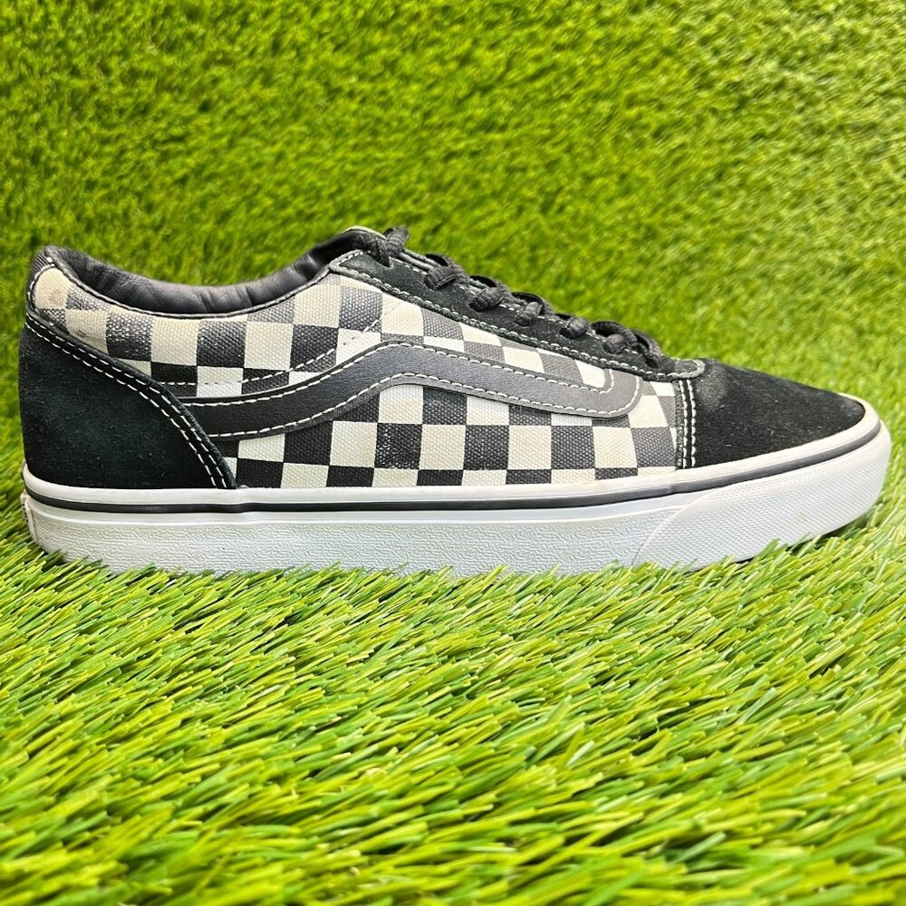 Vans Old Skool Checkerboard Mens Size 7 Black White Athletic Skate Shoes Sneaker
